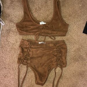 Two piece tie rave set